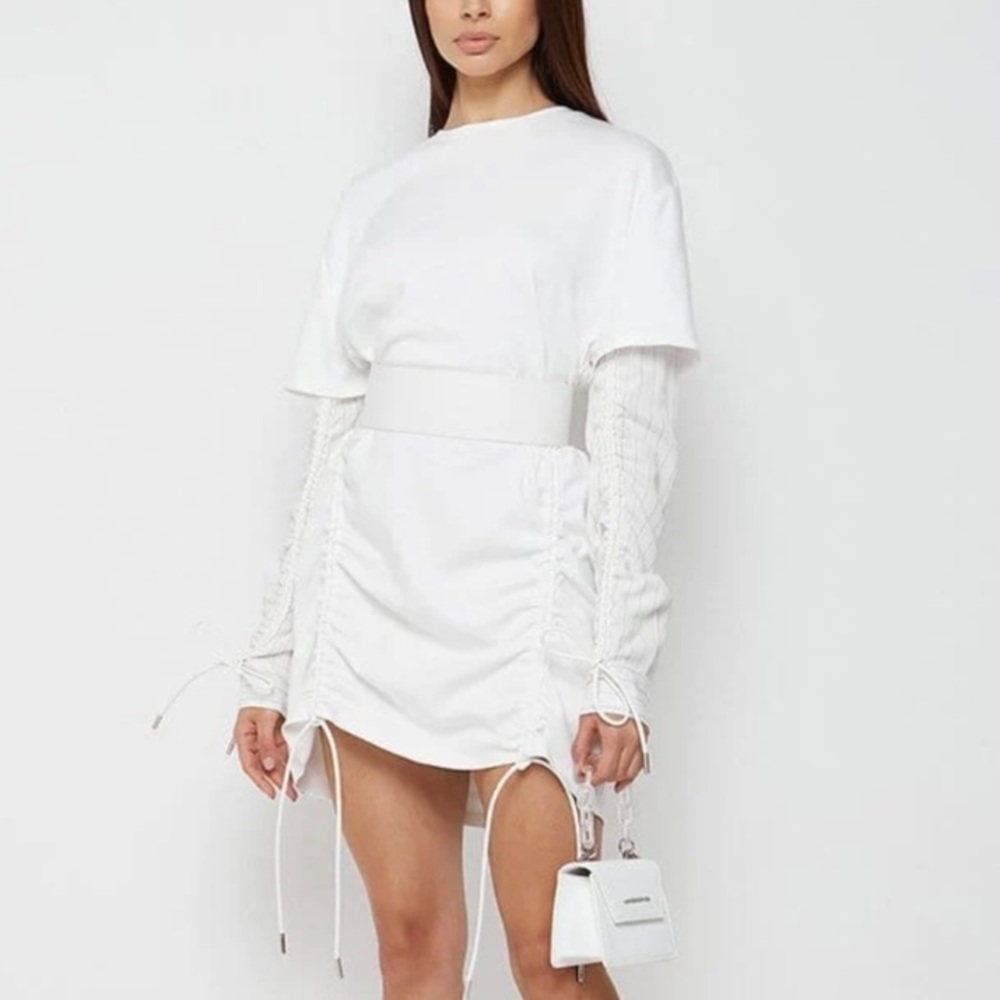 T SHIRT DRESS WITH SHIRT SLEEVES